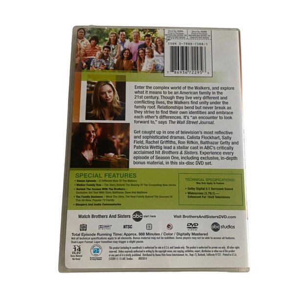 Brothers And Sisters 6 Disc Set-The Complete First Season-GUC - Picture 2 of 7